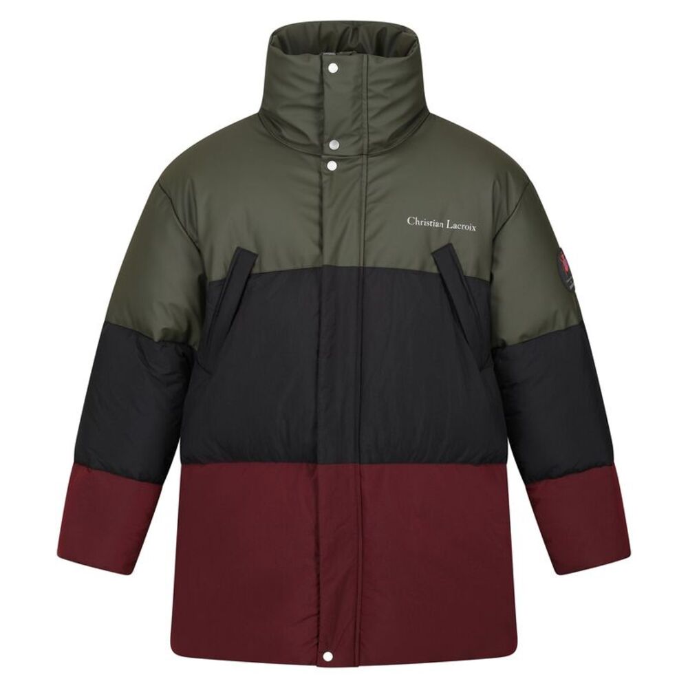 Regatta Mens Christian Lacroix Barbegal Baffled Padded Jacket / Dark Khaki/Black